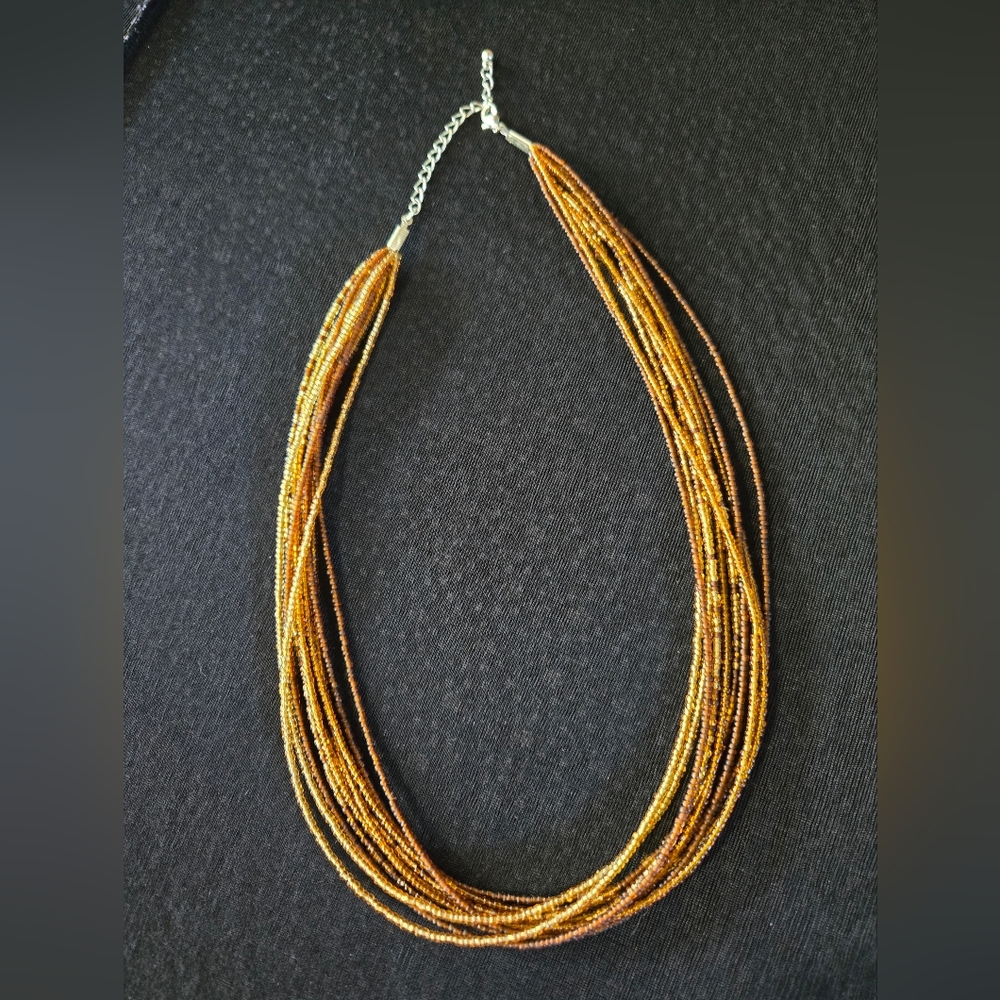Elegant Multi-Strand Beaded Necklace